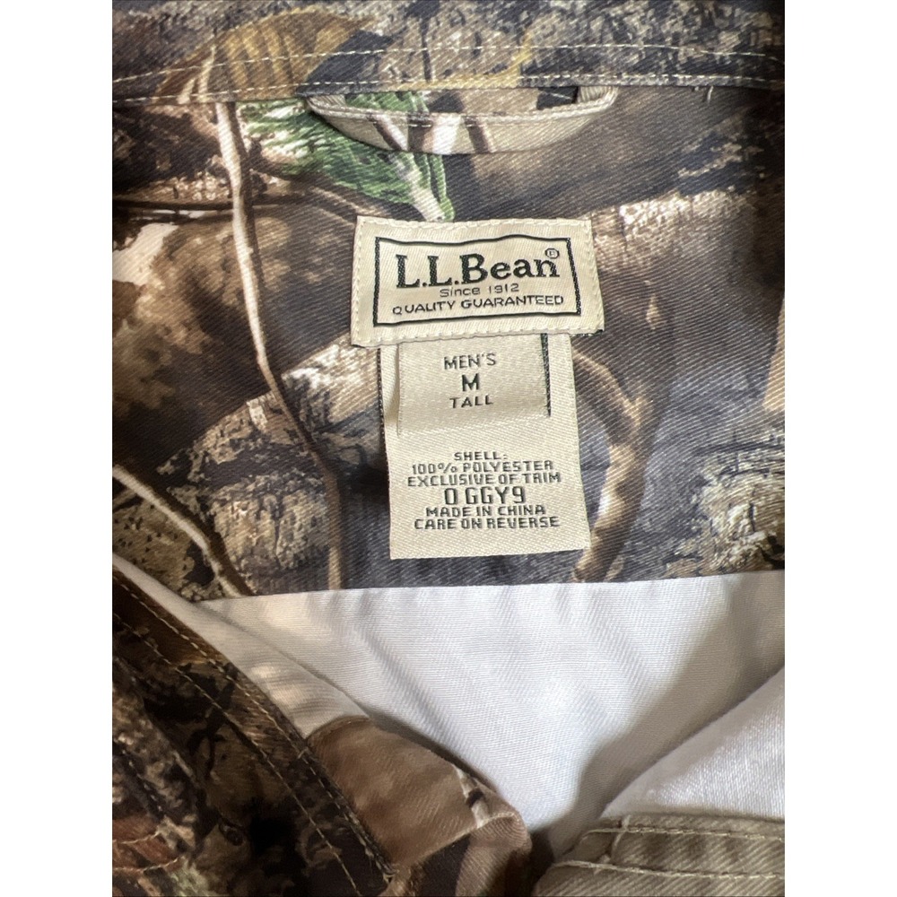 LL Bean Men Medium Tall Realtree Camo Performance LS MT OGGY9 Moisture Wicking - Picture 3 of 5